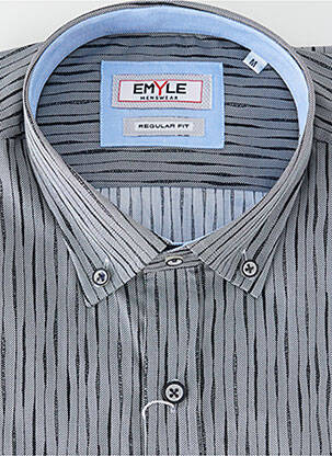 Chemise manches longues poches gris EMYLE homme