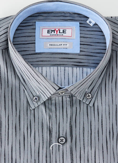 Chemise manches longues imprimé rayures gris EMYLE homme