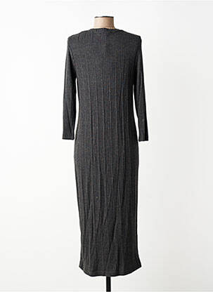 Robe longue manches longues manches longues gris MAT. femme