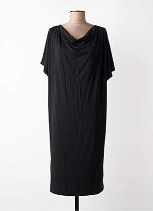 Robe mi-longue manches courtes manches courtes noir MASAI femme