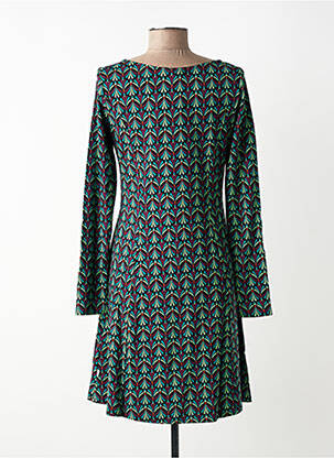 Robe mi-longue coupe fluide manches longues noir BLUTSGESCHWISTER femme