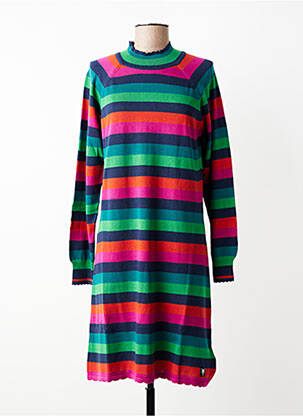 Robe pull coupe droite manches longues rose BLUTSGESCHWISTER femme