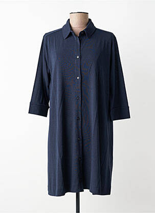 Robe mi-longue manches longues manches longues bleu MASAI femme