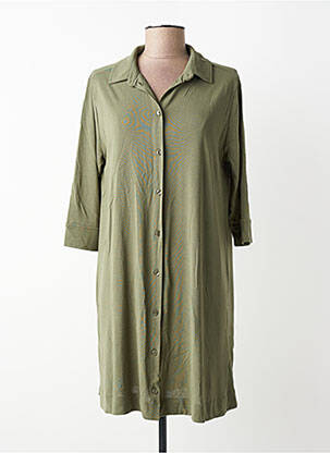Robe mi-longue manches longues manches longues vert MASAI femme