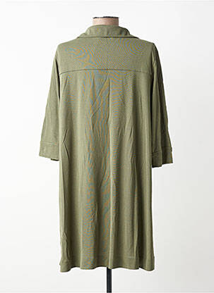 Robe mi-longue manches longues manches longues vert MASAI femme