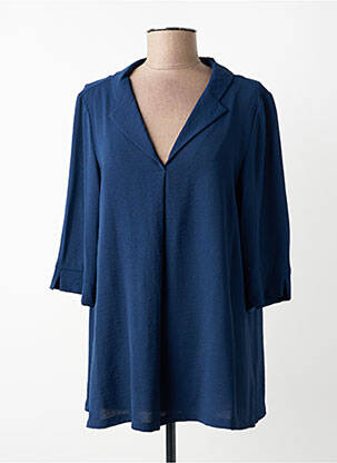 Blouse manches longues manches longues bleu AN II VITO femme