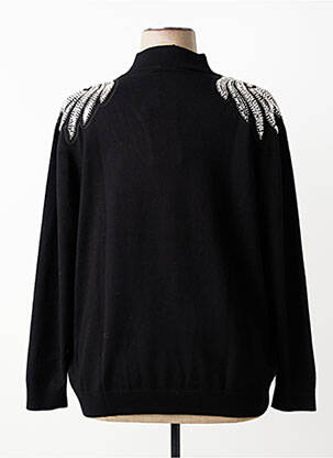 Pull stretch manches longues noir MAT. femme