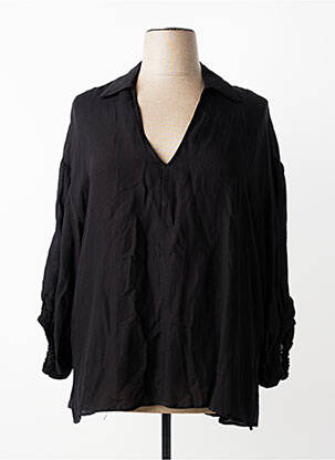 Blouse manches longues manches longues noir MAT. femme