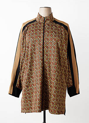 Veste casual coupe droite marron MAT. femme