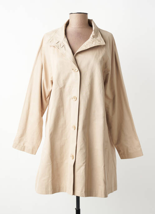 Manteau long coupe cintrée sans capuche beige MASAI femme