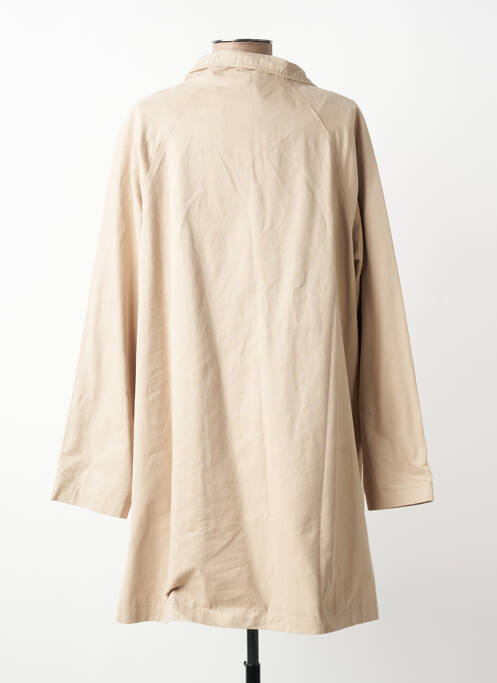 Manteau long coupe cintrée sans capuche beige MASAI femme