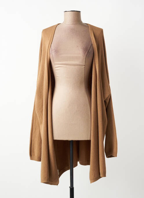 Gilet manches longues stretch marron APRIL VINTAGE femme