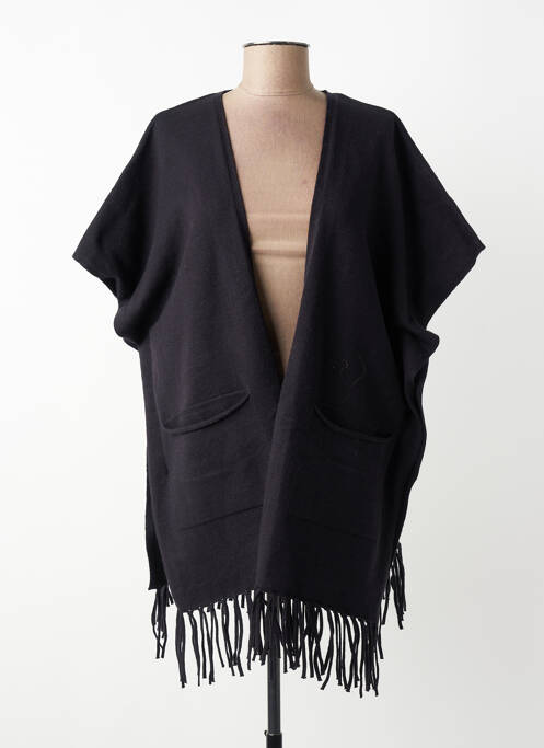 Gilet manches courtes maille fine noir ESQUALO femme