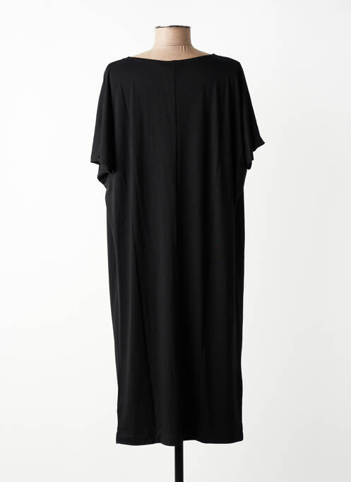 Robe mi-longue manches courtes manches courtes noir MASAI femme