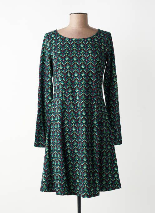 Robe mi-longue imprimé fantaisie manches longues noir BLUTSGESCHWISTER femme