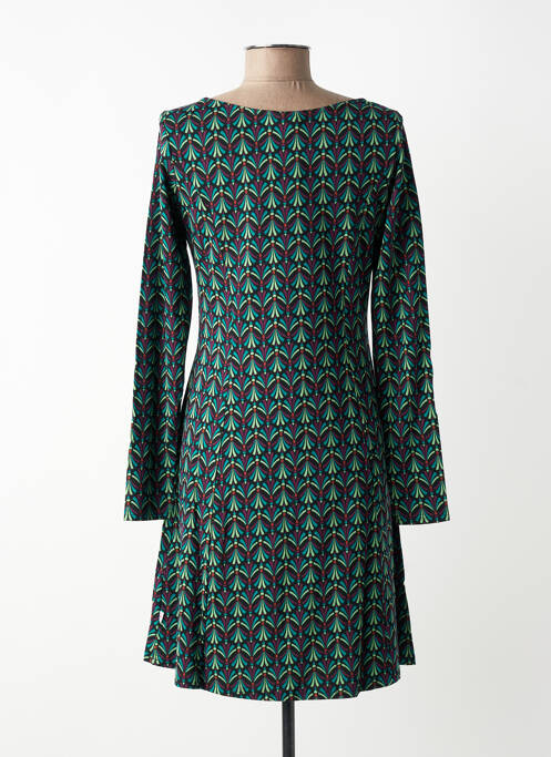 Robe mi-longue imprimé fantaisie manches longues noir BLUTSGESCHWISTER femme