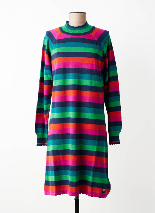 Robe pull col col montant manches longues rose BLUTSGESCHWISTER femme