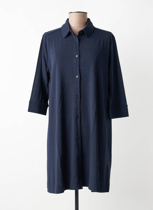 Robe mi-longue manches longues manches longues bleu MASAI femme
