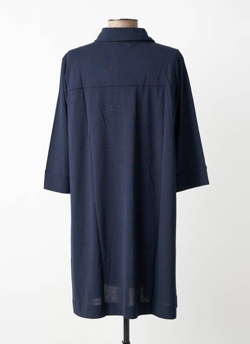 Robe mi-longue manches longues manches longues bleu MASAI femme