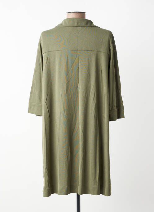 Robe mi-longue manches longues manches longues vert MASAI femme