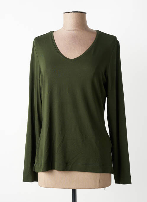 Top tissage jersey manches longues vert ZILCH femme