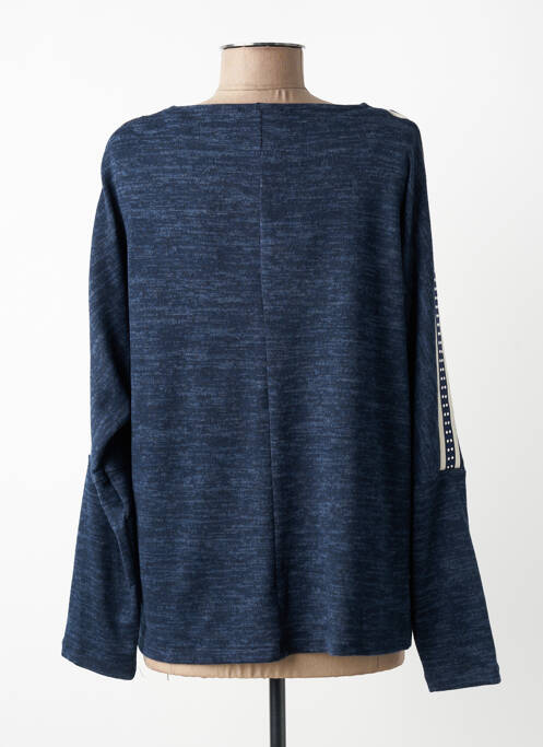 Top stretch manches longues bleu AN II VITO femme