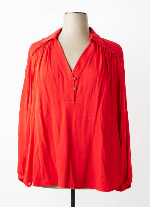 Blouse manches longues manches longues rouge MAT. femme