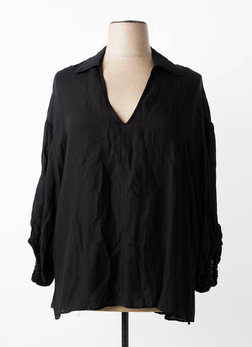 Blouse manches longues manches longues noir MAT. femme