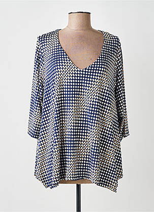 T-shirt manches 3/4 manches 3/4 bleu ONE O ONE femme