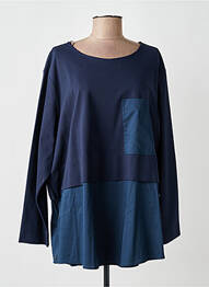 Tunique manches longues col rond bleu MAT. femme