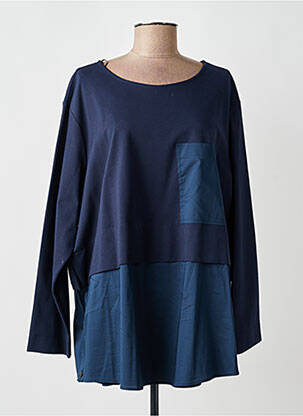 Tunique manches longues col rond bleu MAT. femme