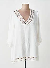 Tunique manches longues tissage crêpe beige AN II VITO femme