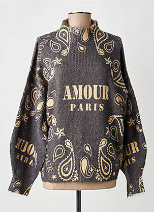 Pull stretch manches longues gris LAMIAR femme