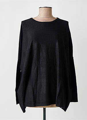 Pull col rond manches longues noir MASAI femme