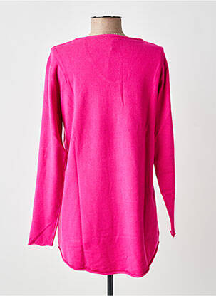 Pull coupe cintrée manches longues rose YELLOW LABEL femme