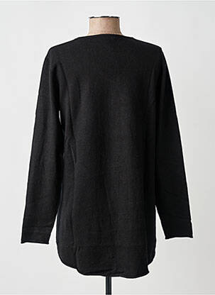 Pull coupe cintrée manches longues noir YELLOW LABEL femme
