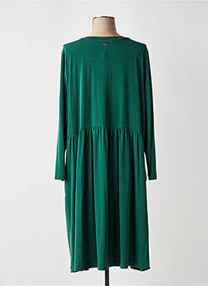 Robe mi-longue manches longues manches longues vert MAT. femme