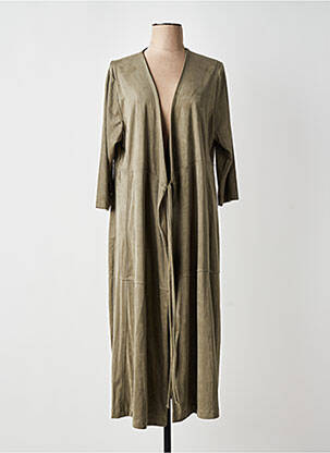 Robe longue manches 3/4 vert YESTA femme