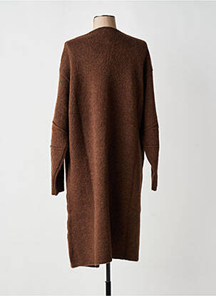 Gilet manches longues coupe cintrée marron MAT. femme