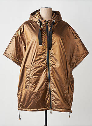 Doudoune finition intérieure doublure satiné a capuche marron MAT. femme