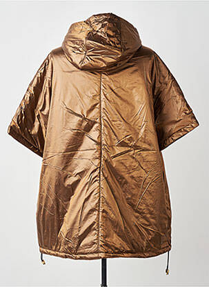 Doudoune finition intérieure doublure satiné a capuche marron MAT. femme