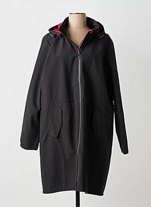 Parka manches longues a capuche noir YESTA femme