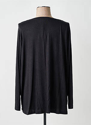 Top coupe fluide manches longues noir SOPHIA femme