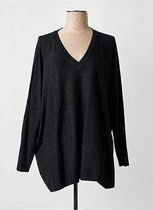 Pull col v manches longues noir MASAI femme