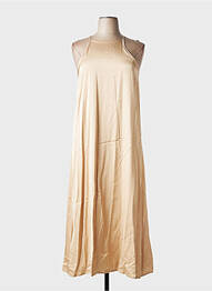 Robe longue coupe fluide fines bretelles beige MÊME ROAD femme