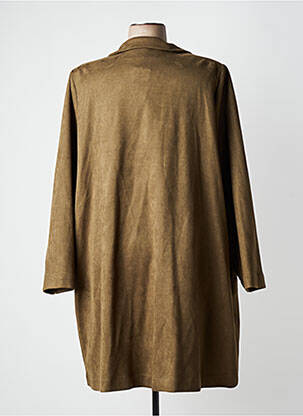 Manteau long coupe cintrée sans capuche vert AN II VITO femme