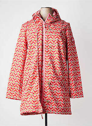 Imperméable manches longues a capuche rose BLUTSGESCHWISTER femme
