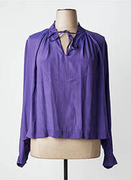 Blouse manches longues manches longues violet MÊME ROAD femme