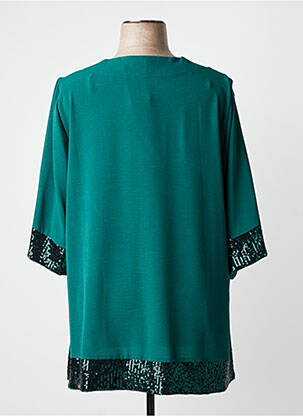 Top stretch manches 3/4 vert AN II VITO femme