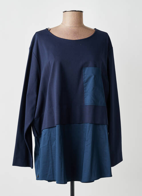 Tunique manches longues col rond bleu MAT. femme